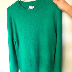 J.Crew green *extra soft* crewneck sweater